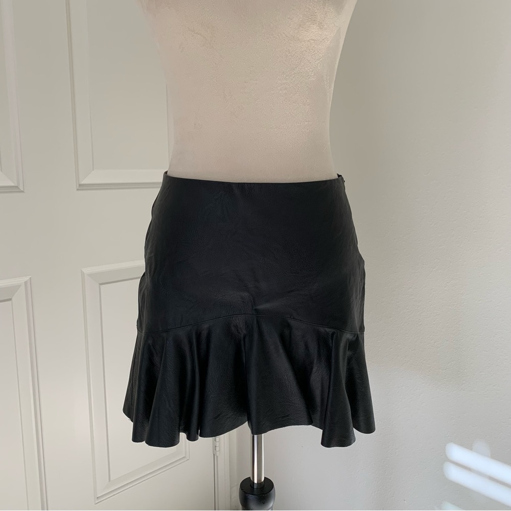 Bundle 3, get third free! Zara leather mini skirt size medium NWT